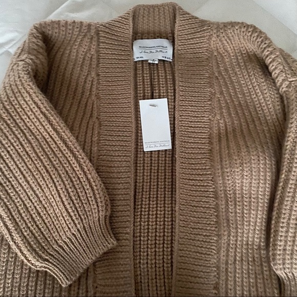 Mrmittens Fisherman Cardigan In Taupe 
